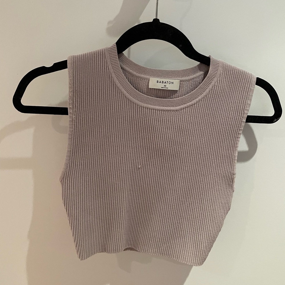 Aritzia babaton ribbed cropped tank